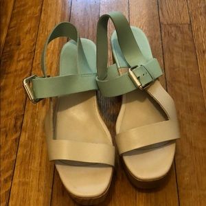 Open Toed Wooden Wedges